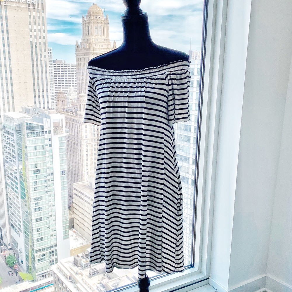 Gently worn off the shoulder knit dress -  LARGE